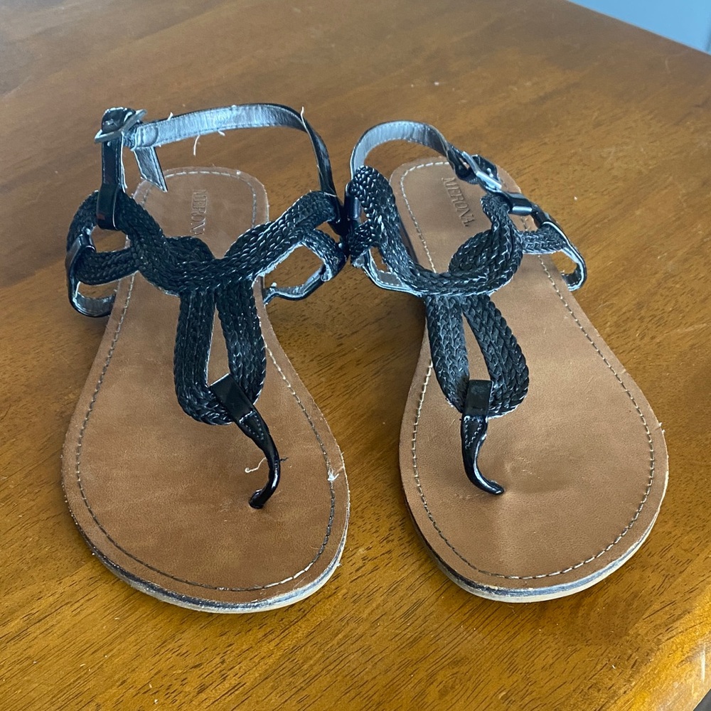 Merona Black Braided Sandals